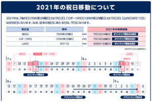 そのカレンダー、間違ってない？2021年は祝日の移動に要注意 ...